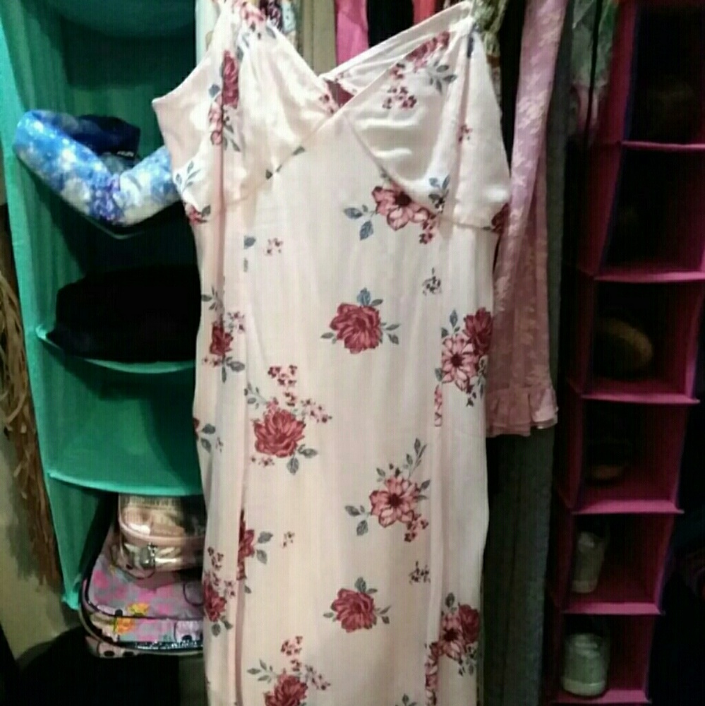 Pink flowy dress